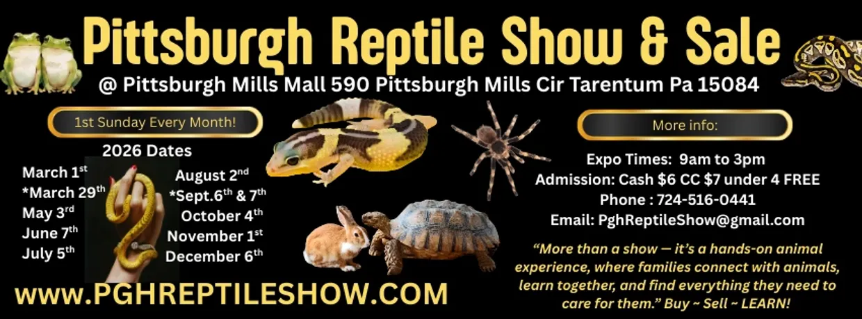 Pittsburgh Reptile Show & Sale flyer